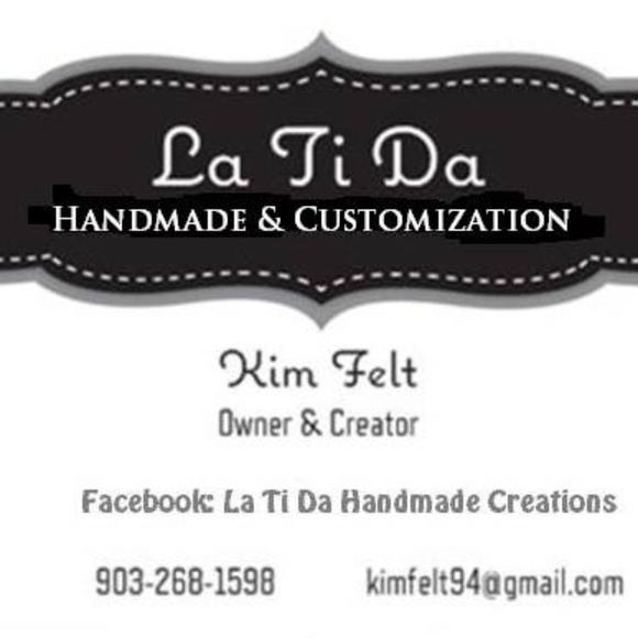 Pleather Drop Earrings Handmade Blue Triangle - Picture 3 of 3